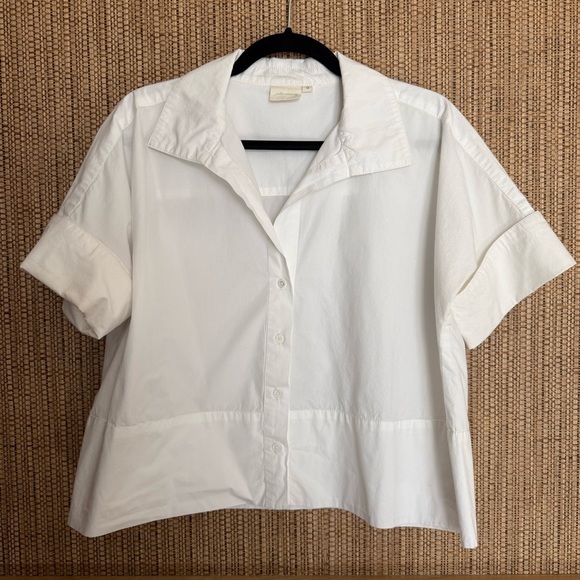 Julia Amory Antibes Shirt White S French Cuff Button Down Sold Out - Picture 4 of 6